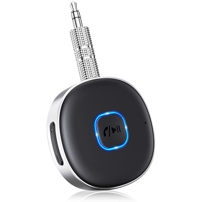  Receptor Bluetooth para transmisión de música, mini adaptador  de audio Bluetooth para automóvil, batería de 8 horas de duración,  micrófono integrado, llamadas manos libres, para automóvil, estéreo  doméstico, auriculares, altavoces compatible
