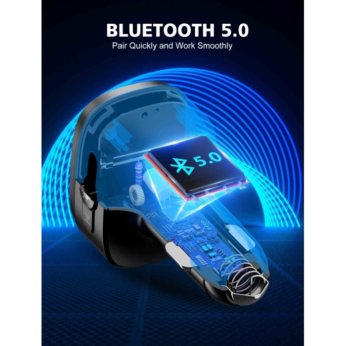 Mohard Bluetooth 5.0 Car Adapter  QC3.0 & PD 18W USB C Car Charger