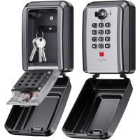 Mohard Key Safe Wall Mounted, 12 Digit Code Combination Security Lock Box Large Capacity & Weatherproof Push Button Keysafe Outdoor, Spare Storage Keybox for Home, Office, Garage, School Mohard Key Safe Wall Mounted, 12 Digit Code Combination Security Lock Box Large Capacity & Weatherproof Push Button Keysafe Outdoor, Spare Storage Keybox for Home, Office, Garage, School