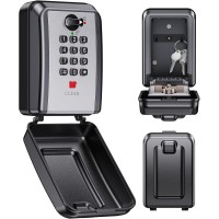 Mohard Schlüsseltresor mit Zahlencode Wandmontage, 12 Stellige Schlüsselkasten [Zurücksetzbarem Code], Großes Fassungsvermögen & Wetterfeste Schlüsselsafe Außen, Schlüsselbox für Zuhause, Büro, Garage