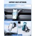 Mohard Support Telephone Voiture, Super Stable Porte Telephone Voiture Ventouse pour Tableau de Bord & Pare-Brise, Rotation 360° Fixe Voiture Telephone Un Bouton de Libération pour Smartphones 4 à 7”