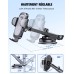 Mohard Support Telephone Voiture, Super Stable Porte Telephone Voiture Ventouse pour Tableau de Bord & Pare-Brise, Rotation 360° Fixe Voiture Telephone Un Bouton de Libération pour Smartphones 4 à 7”
