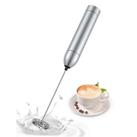 Mohard Milk Frother Handheld, Aluminum Alloy Mini Electric Coffee Frother Whisk, High Power 12000 RPM Motor, Battery Operated Foam Maker Drink Mixer for Latte, Cappuccino, Matcha, Hot Chocolate