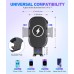 Mohard Car Phone Holder Wireless Charger with QC 3.0 Charger Adapter, Max 15W Qi Fast Charging Car Mount, 360° Rotation Dashboard Wireless Car Charger Compatible with iPhone 14 Pro Max/13/12, Samsung