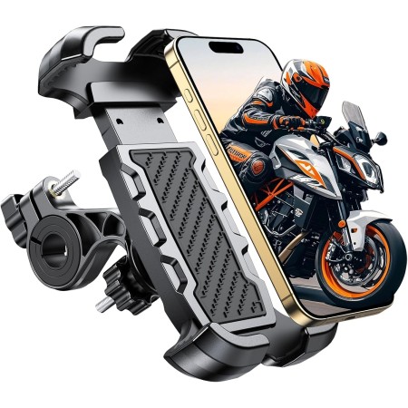 Mohard Handyhalterung Fahrrad, [Niemals Herunterfallen] 360° Drehbar Handyhalterung Motorrad, Handyhalter Fahrrad Halterungen für Sportmessgeräte Kompatibel mit iPhone 17/16/15, Galaxy, 4,7-6,8" Handy