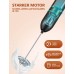 Mohard Milchaufschäumer Elektrisch, Aluminiumlegierung Mini Handheld Manuelle Milchschäumer Stab, Hochleistungsmotor mit 12000 U/MIN, Batteriebetriebene Milk Frother für Kaffee/Latte/Cappuccino/Sahne