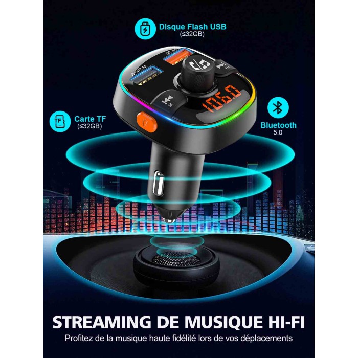 Chargeur Démetteur Bluetooth Car Radio: Lecteur MP3 À La Main Avec PD Type C QC3.0 Charge Rapide USB, Accessoires De Voiture LED LED Colorée Du 9,17 € | DHgate