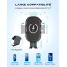 Mohard 15W Qi Chargeur Induction Voiture avec Rapid Adaptateur Chargeur QC 3.0, Rotation 360°De Sortie d'air Support Telephone Voiture Induction Compatible avec iPhone 13 Samsung Autres Appareils Qi