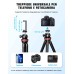 Mohard Treppiede Smartphone, Regolabile Treppiede Bastone Selfie, Flessibile Mini Cavalletto per Smartphone e Action Cam con Telecomando e Clip Universale per Selfies/Vlogging/Streaming/Fotografia