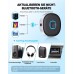 Mohard AUX Bluetooth Adapter Auto, Drahtloser KFZ Bluetooth 5.3 Empfänger für Heim-Stereo/Kabelgebundene Kopfhörer, Bleutooth Adapter AUX 3,5mm, Auto Equalizer, Dual Verbindung, 16 Stunden Spielzeit
