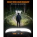 Mohard Head Torch Rechargeable, 230° Wide Beam Bright LED Headlamp Headlight with Digital Power Display, IPX5 Waterproof Headtorch, 90° Adjustable Tilt, 3 Modes for Running, Hiking, Repairing, Fishing [Energy Class E]
