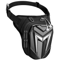 Mohard Motorcycle Leg Bag with Leg Strap, Thigh Bag for Women Men, Splash-Resistant Motorbike Leg Bag, Sturdy EVA Drop Leg Bag, Expandable Storage Tactical Hip Bag for Cycling Hiking Climbing Fishing