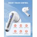 Mohard Wireless Earphones, [HiFi Stereo Sound] Bluetooth 5.3 Earbuds, 50H Playtime, Touch Control, Deep Bass Noise Cancelling Mic, Lightweight Headphones Wireless in-Ear with LED Display Charging Case
