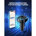 Mohard Bluetooth FM Transmitter, KFZ Bluetooth Adapter Auto Radio, Autoladegerät AV-Eingangsadapter mit Freisprechen, 2 USB-Anschlüsse (5V/2.4A & 1A), Unterstützt USB-Stick & TF Karte, Auto Endstufen