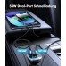 Mohard Bluetooth Adapter Auto, 54W [PD & QC 3.0] Schnellladung FM Transmitter Auto Bluetooth, Freisprechanlage für Auto Bluetooth 5.3, 7 Farbige LED-Atmosphärenlichter, Kabellose Bluetooth Transmitter