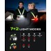 Mohard 550LM Running Lights for Runners with Side Light & Rear Light, [7+2 Modes] 360° Reflective Running Vest, IPX4 Waterproof, 45° Adjustable Rechargeable Running Torch for Walking/Cycling/Hiking