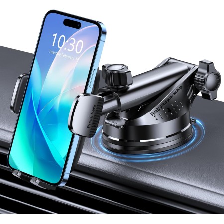 Mohard Handyhalterung Auto, [Stabil & Langlebig] Handy Halterung Auto, Starke Saugnapfhalterung, 360° Drehbares, Schnelle EIN Druck Freigabe, Handyhalter Auto für 4-7" Handys, Lautsprecher-Halterungen