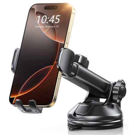 CIRYCASE Handyhalterung Auto Saugnapf, 360° Drehung Handy Halterung Auto, Überlegene Saugleistung & Stabilität auf Holprigen Straßen, Langarm Handyhalter Auto KFZ Phone Holder Car für 4-7" Smartphone