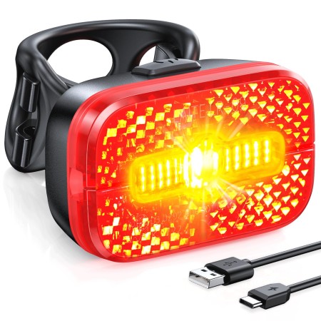 Mohard Rücklicht Fahrrad, 200 Metern Sichtweite & StVZO Zugelassen Fahrradlicht Fahrradlampe Hinten, IPX5 Wasserdicht & USB-C Aufladbar Batterie Fahrradrücklicht LED für Rennrad, MTB, Kinderfahrrad